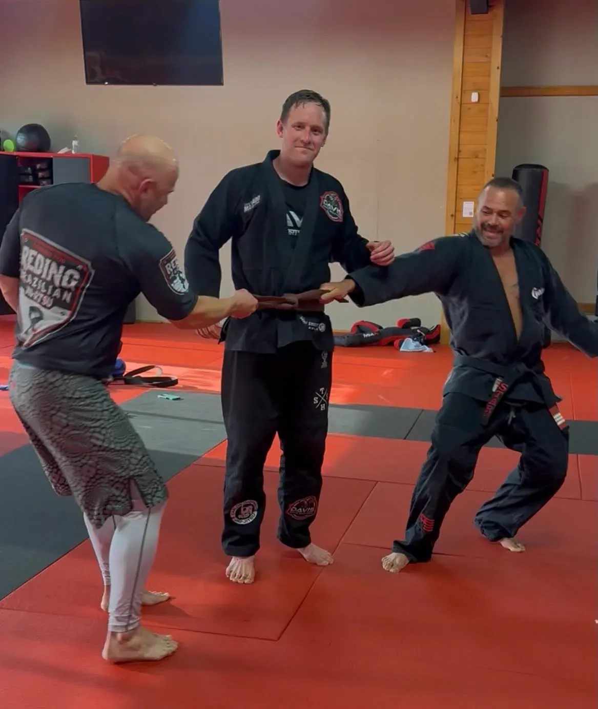 Instructors and students together on the mat at Davis Martial Arts & Fitness in Pilot Point