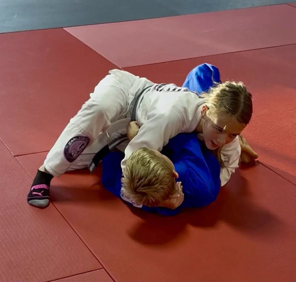 Students drilling Krav Maga self-defense techniques at Davis Martial Arts & Fitness in Pilot Point